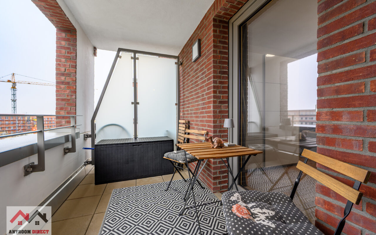Private balcony with seating